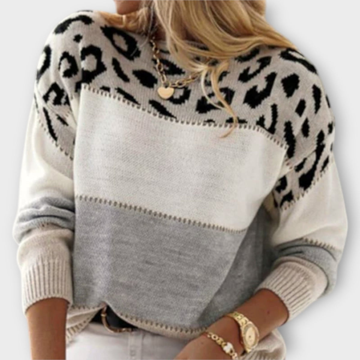 Pull Tricoté Léopard pour Femme Selena
