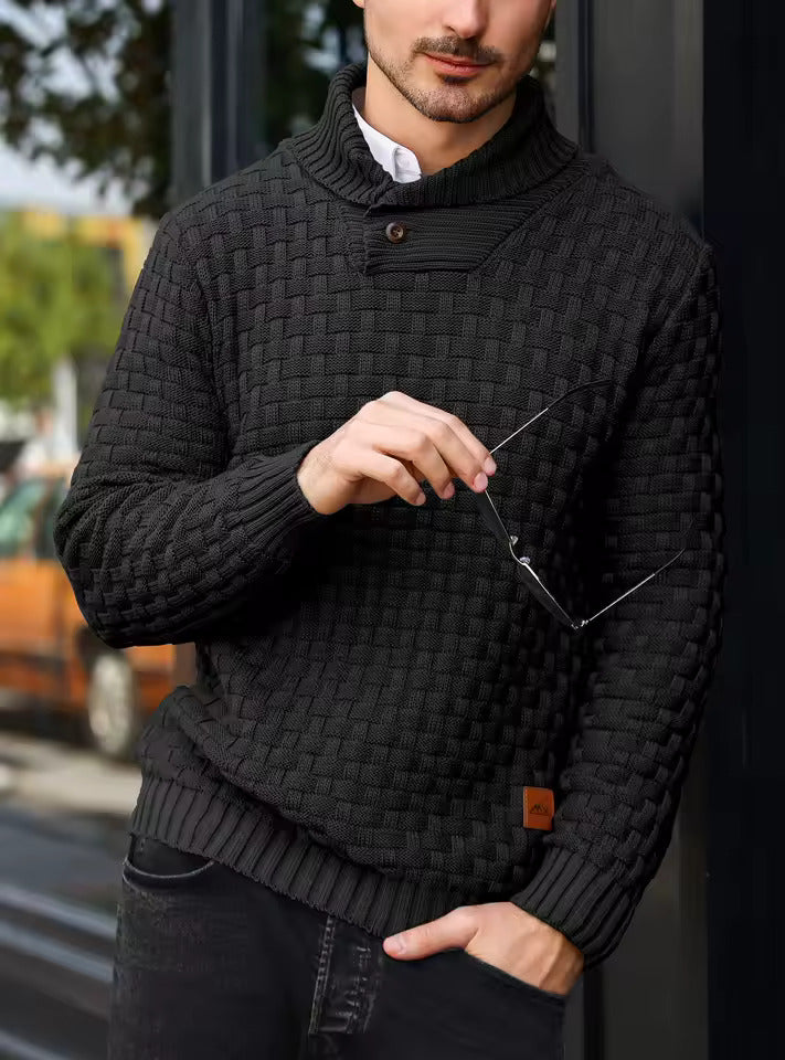 Pull en Maille à Col Châle Homme - Auguste