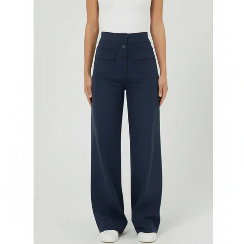 Pantalon Taille Haute Extensible avec Poches Latérales - Sophie