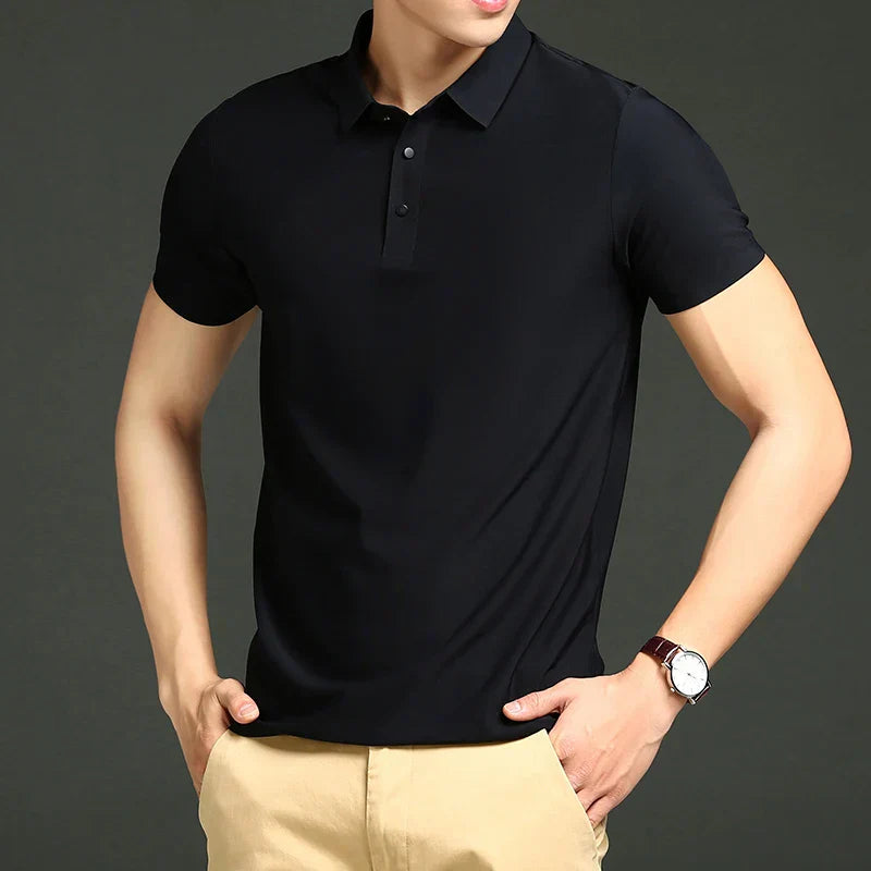Polo Homme en Soie de Glace - Fresh Comfort