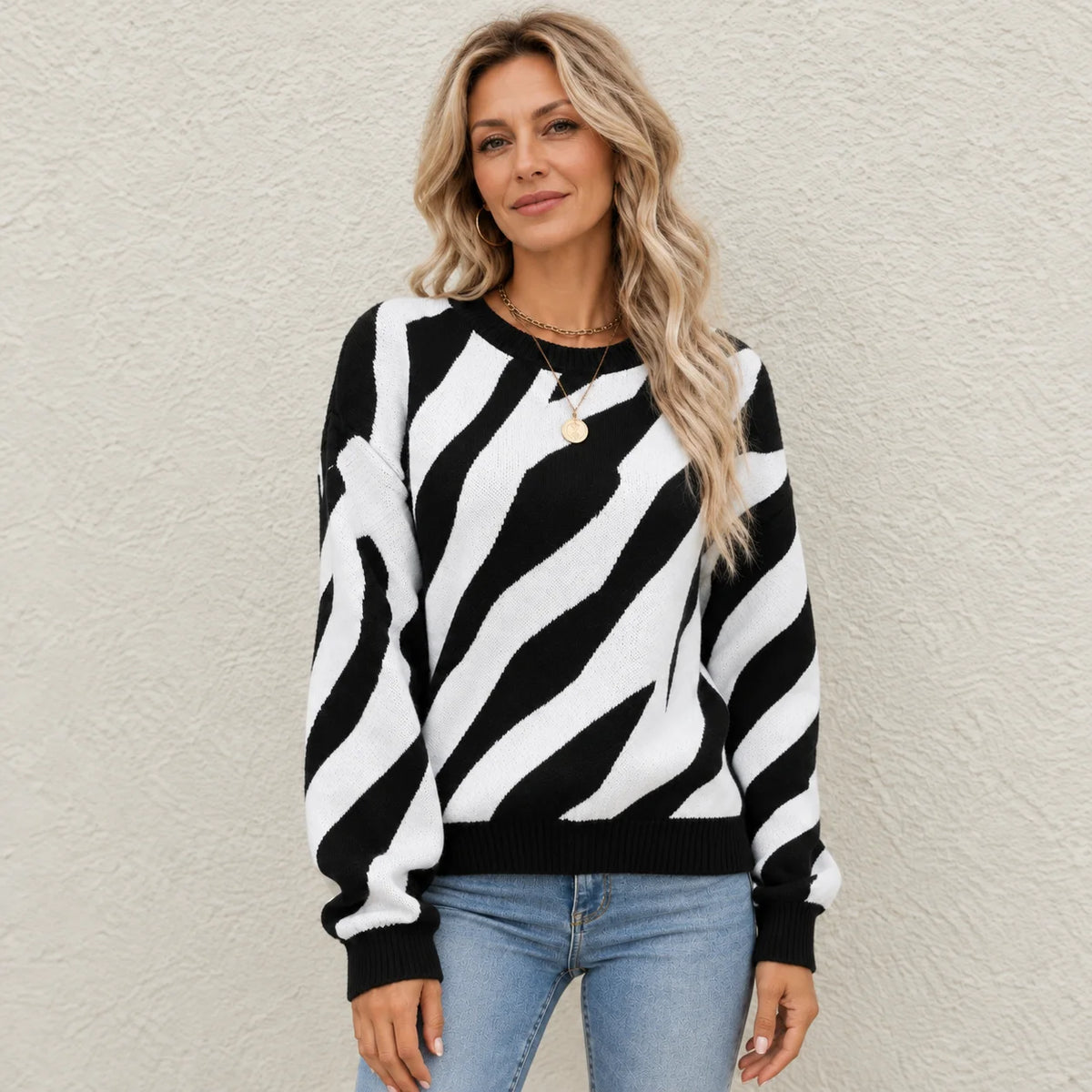 Pull Abstrait Chic pour Femme Camille