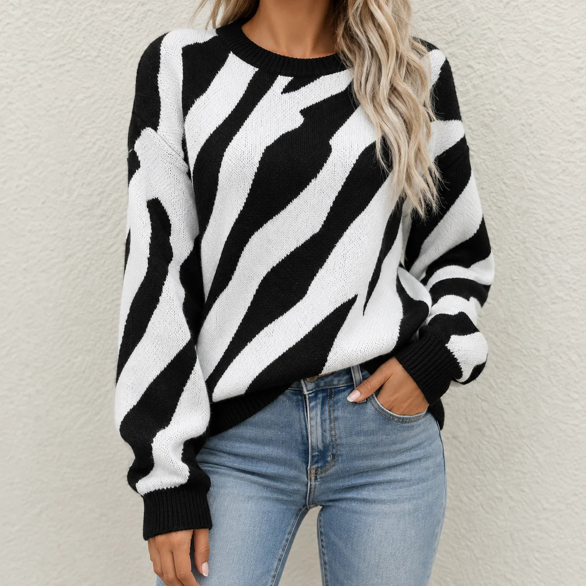 Pull Abstrait Chic pour Femme Camille