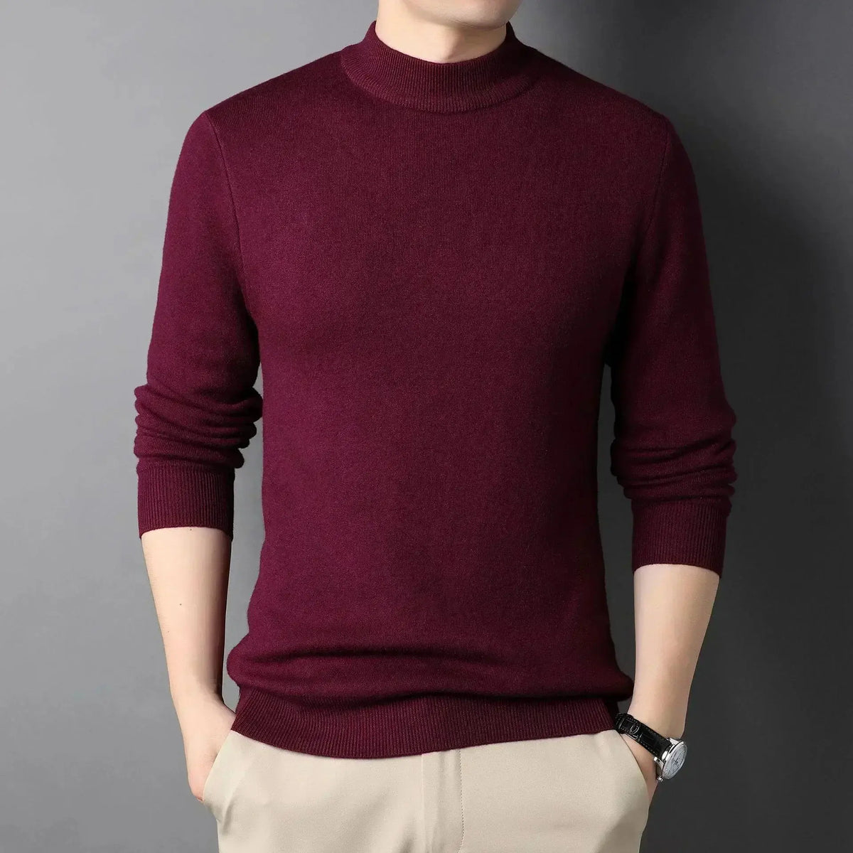 Pull en Cachemire Col Montant Homme – Damien