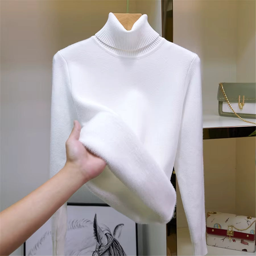 Pull col roulé polaire pour femme Karen
