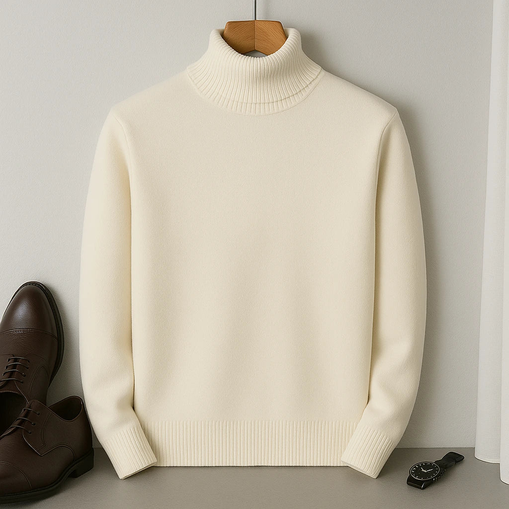 Pull en Cachemire à Col Roulé Homme – Laurent