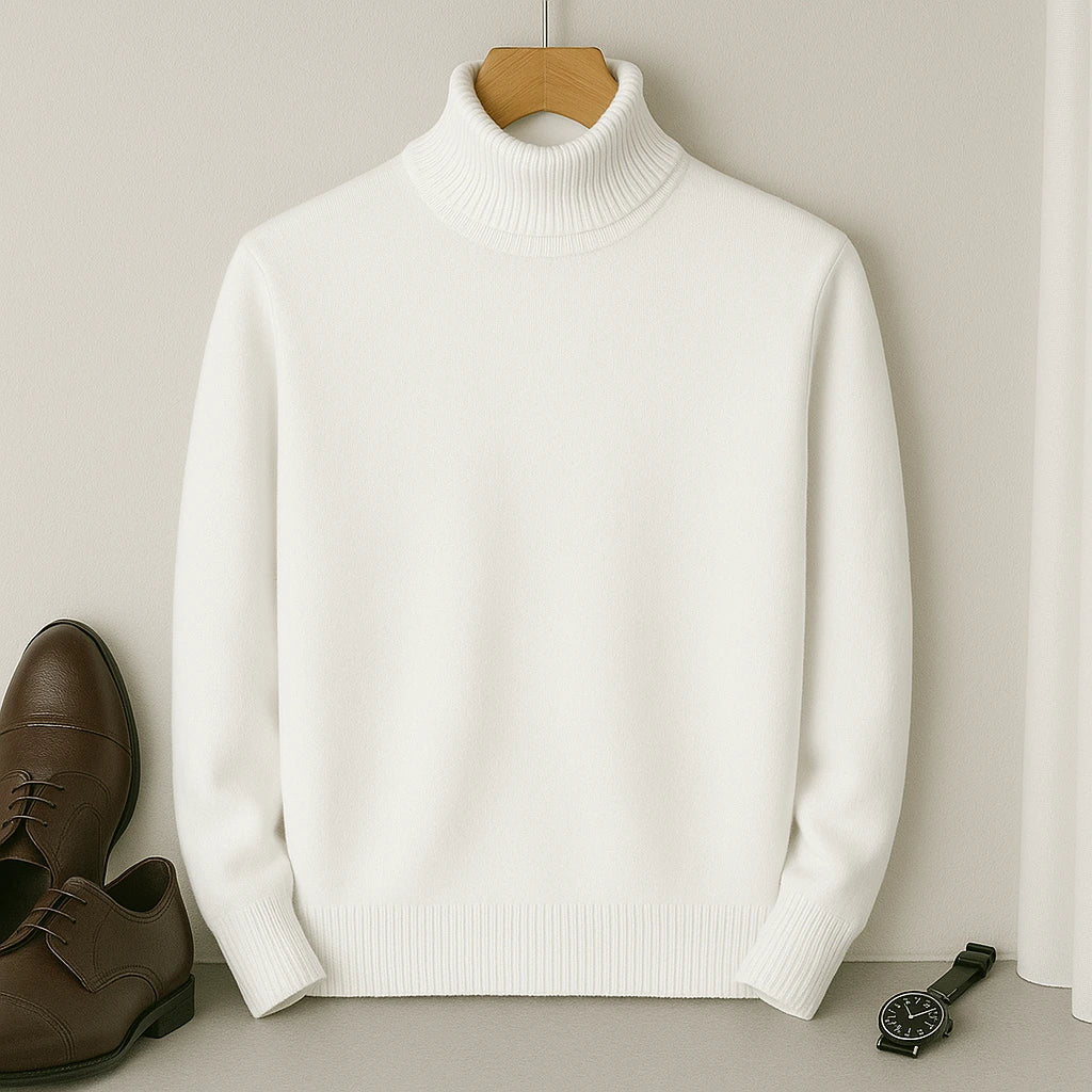 Pull en Cachemire à Col Roulé Homme – Laurent
