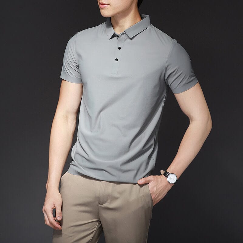Polo Homme en Soie de Glace - Fresh Comfort