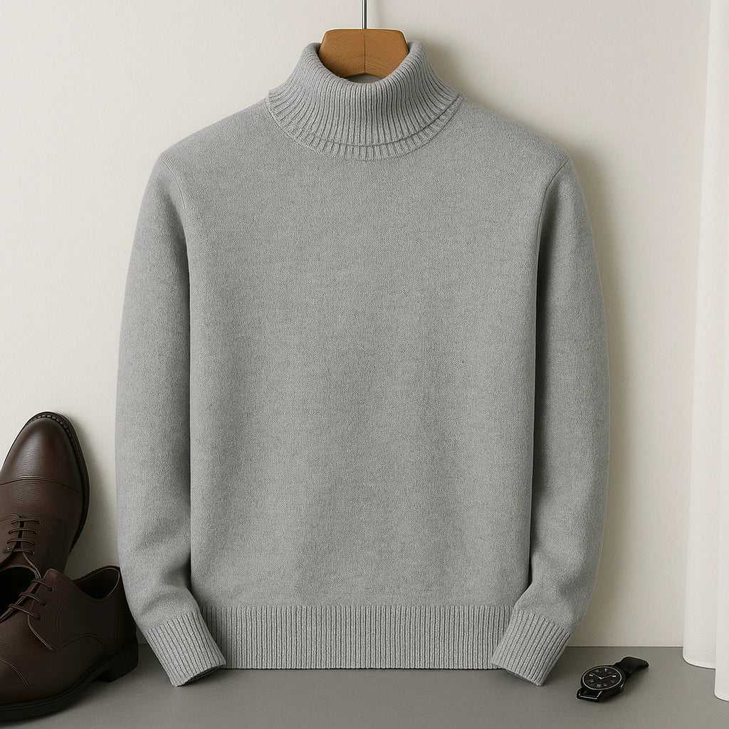 Pull en Cachemire à Col Roulé Homme – Laurent