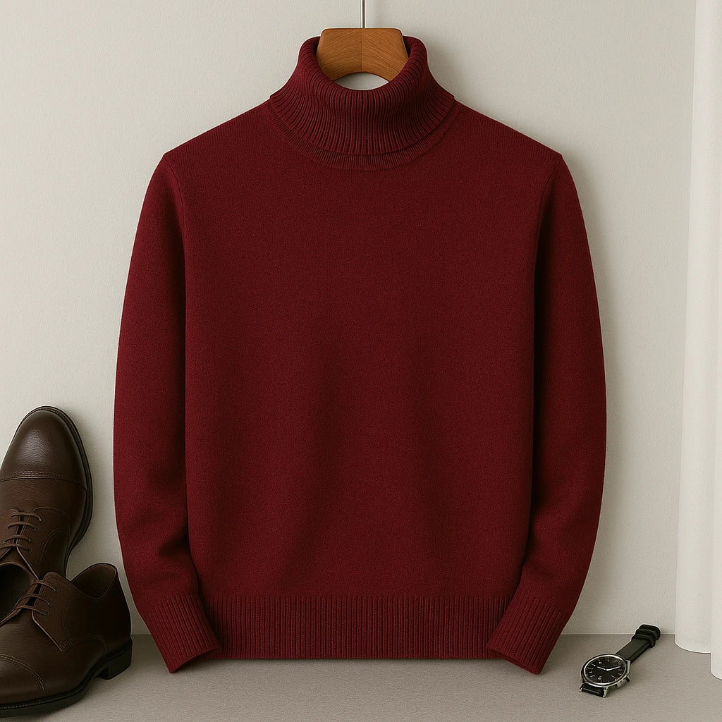 Pull en Cachemire à Col Roulé Homme – Laurent